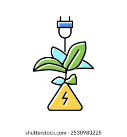bio electricity color icon vector. bio electricity sign. isolated symbol illustration