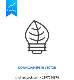 Bio Energy Bulb Logo Vector