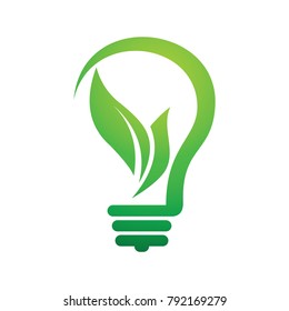 Bio Energy Bulb Logo Vector