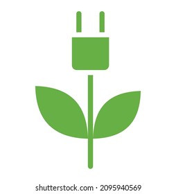 Bio Energy Eco icon. Vector graphic glyph style isolated on white background