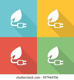 Bio Energy Flat Icon Concept