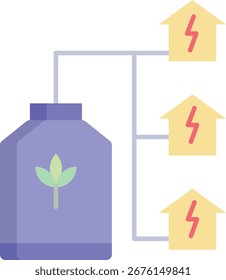 bio energy flat icon design