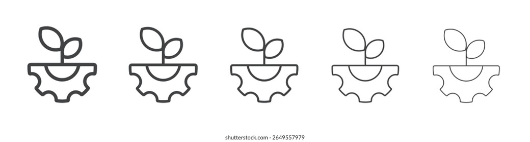 Bio energy icon flat simple outline logo