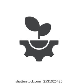 Bio energy icon Vector logo set flat