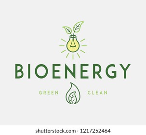 Bio energy lamp is a vector illustration for any use