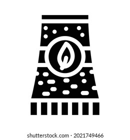 bio energy plant tube glyph icon vector. bio energy plant tube sign. isolated contour symbol black illustration