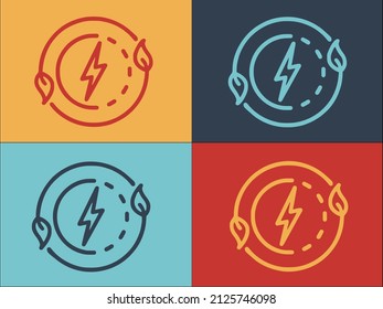 Bio Energy Process Logo Template, Simple Flat Icon of energy,bio,green