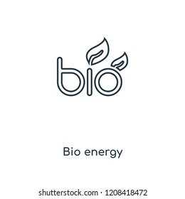 Bio energy symbol concept line icon. Linear Bio energy symbol concept outline symbol design. This simple element illustration can be used for web and mobile UI/UX.