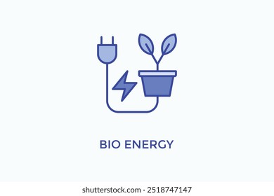 Ilustração De Ícone Ou Logotipo Do Vetor De Bio Energy