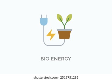 Icono De Vector De Energía Bio O Ilustración De Logotipo