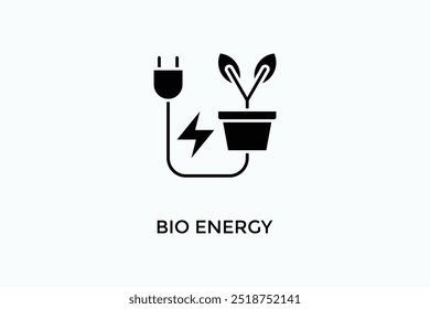 Icono De Vector De Energía Bio O Ilustración De Logotipo