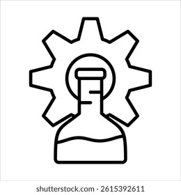 bio engineering icon in outline style vector illustration