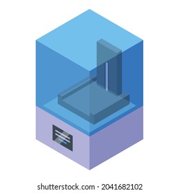 Bio Engineering Printer Icon Isometric Vector. Medical Bioprinting. Human Science