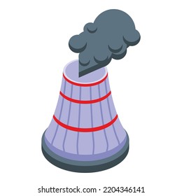 Icono de fábrica de bio. Isométrico del ícono del vector de fábrica de bio para el diseño web aislado en fondo blanco
