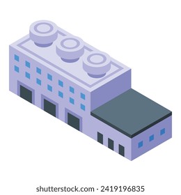 Bio factory icon isometric vector. Source liquid. Pipeline ship generation