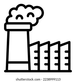 Bio factory icon outline vector. Energy plant. Power eco