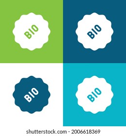 Bio Flat four color minimal icon set