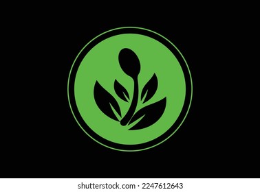 Diseño de logotipo de alimentos para bio, plantilla de diseño de vectores
