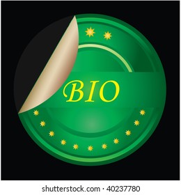 Bio food or product label - green VECTOR