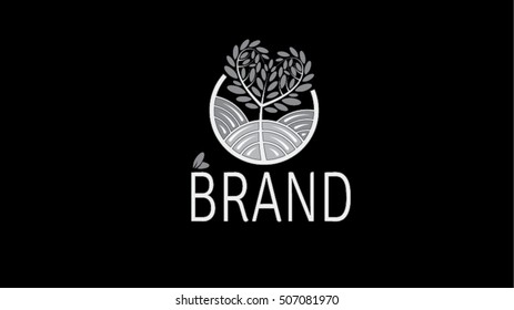 Bio food vector logo design template. Organic food label ( sign, symbol,icon, emblem)