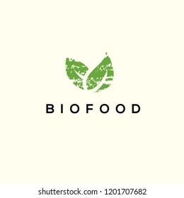 Bio food vector logo. Organic food vector design