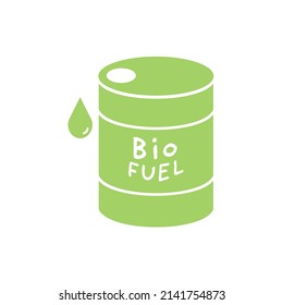 Bio fuel barrel. Green alternative concept.