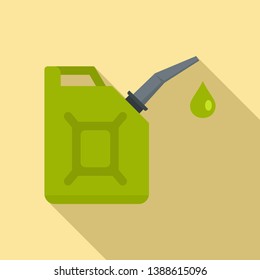 Bio fuel canister icon. Flat illustration of bio fuel canister vector icon for web design