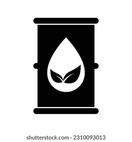 Icono vectorial del cartucho de combustible de bio. aislado de fondo blanco. ilustración vectorial