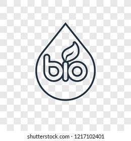 Bio fuel concept vector linear icon isolated on transparent background, Bio fuel concept transparency concept in outline style
