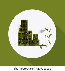 Bio Fuel design over green background, vector illustration