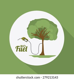Bio Fuel design over green background, vector illustration