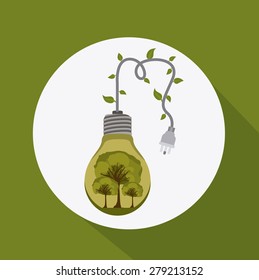Bio Fuel design over green background, vector illustration