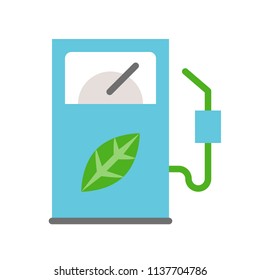 Bio fuel dispenser, Clean energy concept Flat icon