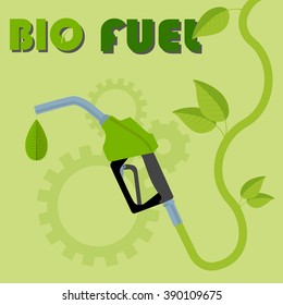 Bio fuel, eco fuel, green energy vector concept