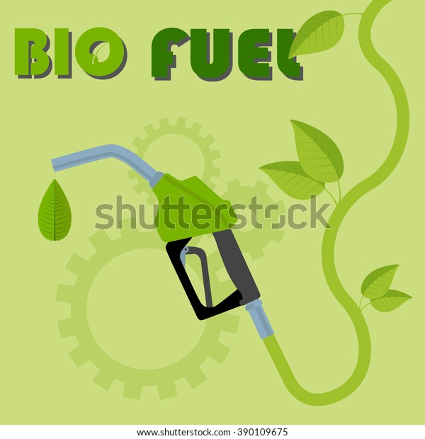 Bio fuel, eco\
fuel, green energy vector\
concept