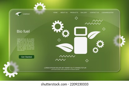 Bio fuel, eco technology, clean energy, renewable technology, environmental protection vector concept illustration