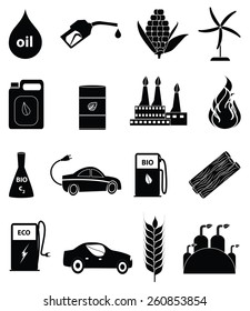 Bio fuel Energy icons set