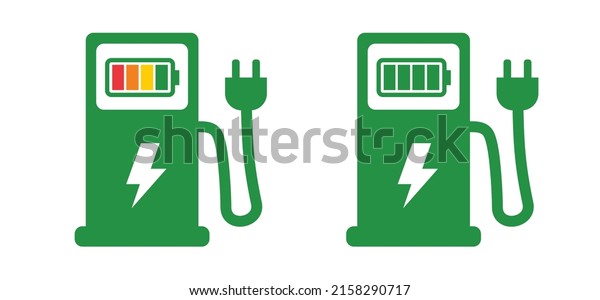 Bio fuel.\
Filling pump station. Electrical cable plugs for auto or car.\
Electric plug charge charging point area, cable battery cars\
station. Pinpoint, pin location. Hybrid\
car.
