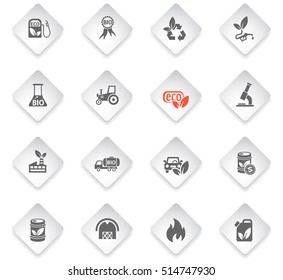 bio fuel flat web icons for user interface design