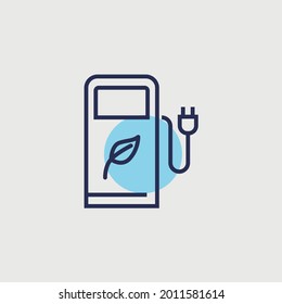 estación de gas de biocombustible vectores icono sistema ecológico de energía