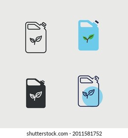 bio fuel gasoline container vector icon