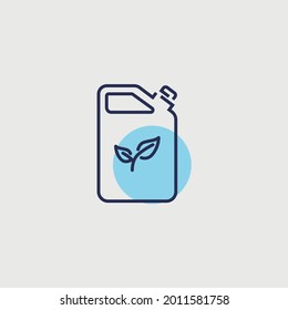 ícono del vector del contenedor de combustible biológico