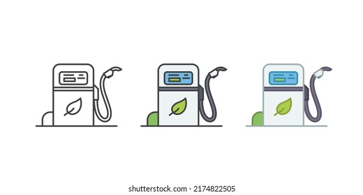 Bio fuel icon for go green campaign. ecology and environment related symbol concept.