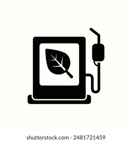 icono de biocombustible, tema de ambiente aislado, icono de ilustración de estilo glifo