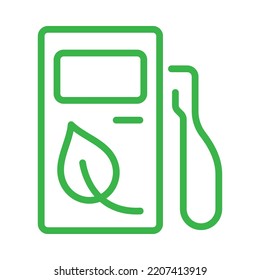 Bio Fuel Icon. Outline Style. Vector. Isolate On White Background.