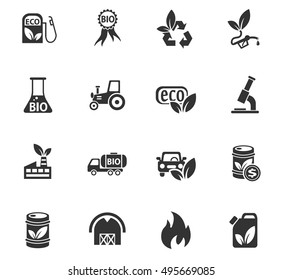 bio fuel icon set