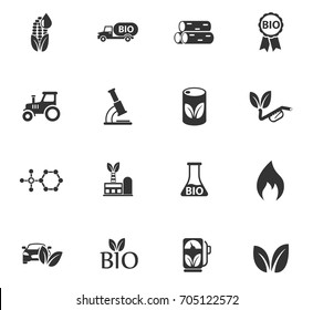 bio fuel icon set
