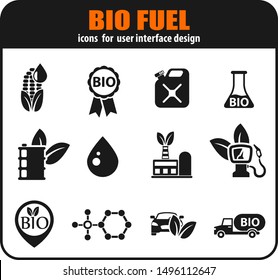 BIO fuel icon set for your design. vector icons
