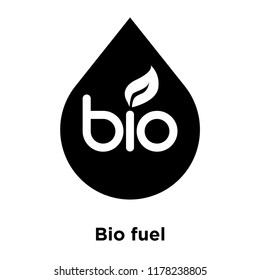 Bio fuel icon vector isolated on white background, logo concept of Bio fuel sign on transparent background, filled black symbol