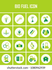 bio fuel  icon vector set. illustraton flat design. 